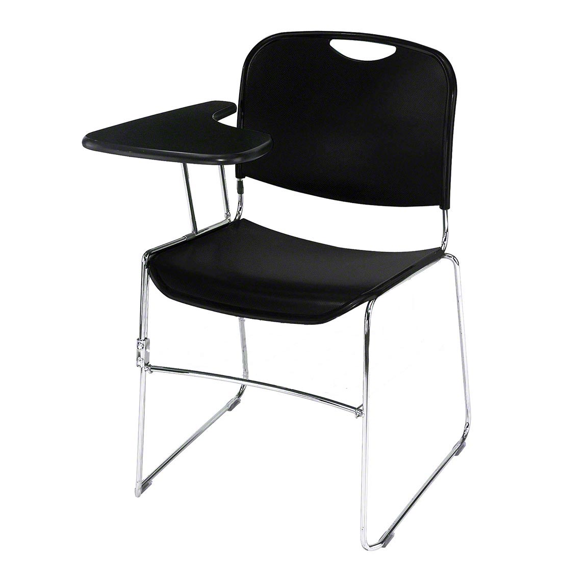 National Public Seating 8500 Series Ultra-Compact Plastic Stack Chair Gunmetal 4 Pack 