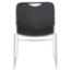 National Public Seating 8510 Ultra-Compact Plastic Stack Chair, Black  - NPS-8510