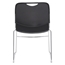 National Public Seating 8510 Ultra-Compact Plastic Stack Chair, Black  - NPS-8510