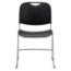 National Public Seating 8510 Ultra-Compact Plastic Stack Chair, Black  - NPS-8510