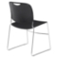 National Public Seating 8510 Ultra-Compact Plastic Stack Chair, Black  - NPS-8510