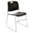 National Public Seating 8510 Ultra-Compact Plastic Stack Chair, Black  - NPS-8510