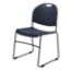 Basics by NPS 855 Multi-Purpose Ultra Compact Stack Chair, Navy Blue - NPS-855-CL