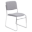 National Public Seating 8652 Fabric Padded Signature Stack Chair, Classic Grey - NPS-8652