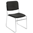 National Public Seating 8660 Fabric Padded Signature Stack Chair, Ebony Black - NPS-8660