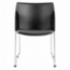 National Public Seating 8710 Cafetorium Plush Vinyl Stack Chair, Black - NPS-8710-11-10