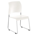 National Public Seating 8801 Cafetorium Plastic Stack Chair, White 