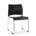 National Public Seating 8810 Cafetorium Plastic Stack Chair, Black
