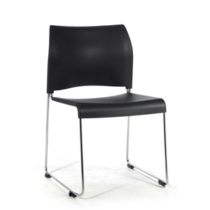 National Public Seating 8810 Cafetorium Plastic Stack Chair, Black stack chairs, 8800 series, cafetorium chairs