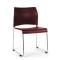 National Public Seating 8818 Cafetorium Plastic Stack Chair, Burgundy
