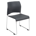 National Public Seating 8820 Cafetorium Plastic Stack Chair, Charcoal