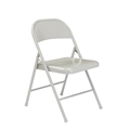 National Public Seating 902 Commercialine All-Steel Folding Chair, Grey (Pack of 4)