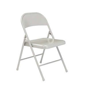 National Public Seating 902 Commercialine All-Steel Folding Chair, Grey (Pack of 4) folding chairs, 900 series, nps