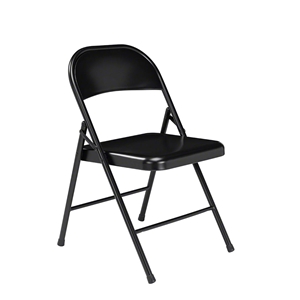 National Public Seating 910 Commercialine All-Steel Folding Chair, Black (Pack of 4) folding chairs, 900 series, nps