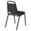 National Public Seating 9110-B Vinyl Upholstered Stack Chair, Panther Black - NPS-9110-B