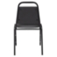 National Public Seating 9110-B Vinyl Upholstered Stack Chair, Panther Black - NPS-9110-B