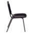 National Public Seating 9110-B Vinyl Upholstered Stack Chair, Panther Black - NPS-9110-B