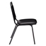 National Public Seating 9110-B Vinyl Upholstered Stack Chair, Panther Black - NPS-9110-B