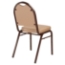National Public Seating 9201-M Premium Vinyl Stack Chair, French Beige/Mocha - NPS-9201-M
