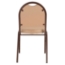 National Public Seating 9201-M Premium Vinyl Stack Chair, French Beige/Mocha - NPS-9201-M