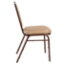 National Public Seating 9201-M Premium Vinyl Stack Chair, French Beige/Mocha - NPS-9201-M
