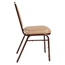 National Public Seating 9201-M Premium Vinyl Stack Chair, French Beige/Mocha - NPS-9201-M