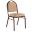 National Public Seating 9201-M Premium Vinyl Stack Chair, French Beige/Mocha - NPS-9201-M