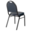 National Public Seating 9204-BT Premium Vinyl Stack Chair, Midnight Blue/Black Sandtex - NPS-9204-BT