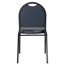National Public Seating 9204-BT Premium Vinyl Stack Chair, Midnight Blue/Black Sandtex - NPS-9204-BT