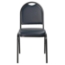 National Public Seating 9204-BT Premium Vinyl Stack Chair, Midnight Blue/Black Sandtex - NPS-9204-BT