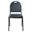 National Public Seating 9204-BT Premium Vinyl Stack Chair, Midnight Blue/Black Sandtex - NPS-9204-BT