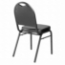National Public Seating 9210-BT Premium Vinyl Stack Chair, Panther Black/Black Sandtex - NPS-9210-BT