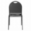 National Public Seating 9210-BT Premium Vinyl Stack Chair, Panther Black/Black Sandtex - NPS-9210-BT