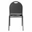 National Public Seating 9210-BT Premium Vinyl Stack Chair, Panther Black/Black Sandtex - NPS-9210-BT