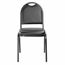 National Public Seating 9210-BT Premium Vinyl Stack Chair, Panther Black/Black Sandtex - NPS-9210-BT