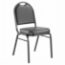 National Public Seating 9210-BT Premium Vinyl Stack Chair, Panther Black/Black Sandtex - NPS-9210-BT