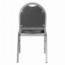 National Public Seating 9210-SV Premium Vinyl Stack Chair, Panther Black/Silvervein - NPS-9210-SV
