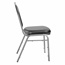 National Public Seating 9210-SV Premium Vinyl Stack Chair, Panther Black/Silvervein - NPS-9210-SV