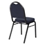 National Public Seating 9254-BT Premium Fabric Stack Chair, Midnight Blue/Black Sandtex - NPS-9254-BT