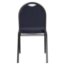 National Public Seating 9254-BT Premium Fabric Stack Chair, Midnight Blue/Black Sandtex - NPS-9254-BT