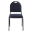 National Public Seating 9254-BT Premium Fabric Stack Chair, Midnight Blue/Black Sandtex - NPS-9254-BT