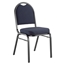 National Public Seating 9254-BT Premium Fabric Stack Chair, Midnight Blue/Black Sandtex - NPS-9254-BT