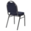 National Public Seating 9254-SV Premium Fabric Stack Chair, Midnight Blue/Silvervein - NPS-9254-SV