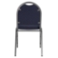 National Public Seating 9254-SV Premium Fabric Stack Chair, Midnight Blue/Silvervein - NPS-9254-SV