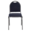 National Public Seating 9254-SV Premium Fabric Stack Chair, Midnight Blue/Silvervein - NPS-9254-SV