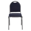 National Public Seating 9254-SV Premium Fabric Stack Chair, Midnight Blue/Silvervein - NPS-9254-SV