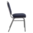 National Public Seating 9254-SV Premium Fabric Stack Chair, Midnight Blue/Silvervein - NPS-9254-SV