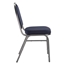 National Public Seating 9254-SV Premium Fabric Stack Chair, Midnight Blue/Silvervein - NPS-9254-SV