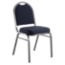 National Public Seating 9254-SV Premium Fabric Stack Chair, Midnight Blue/Silvervein - NPS-9254-SV