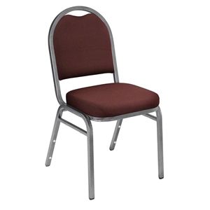 National Public Seating 9258-SV Premium Fabric Stack Chair, Rich Maroon/Silvervein - ARCHIVED restaurant chairs, stacking chairs